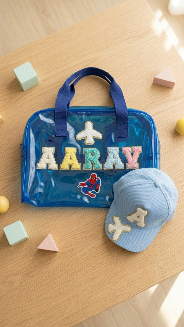 Customised duffle bag – Light Blue