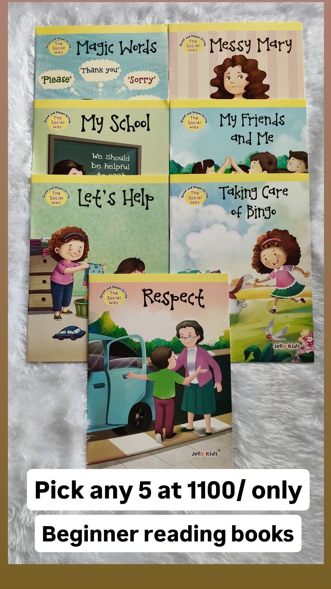 Good and Happy Living – The Social Way set of 7 small story books